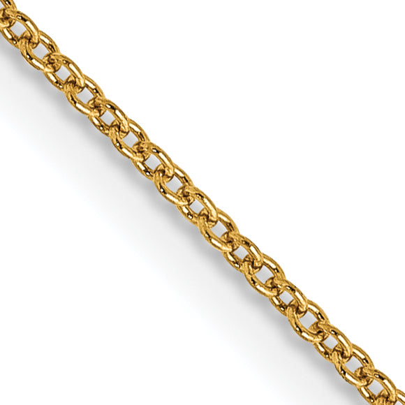 14k .9mm Cable with Spring Ring Clasp Chain