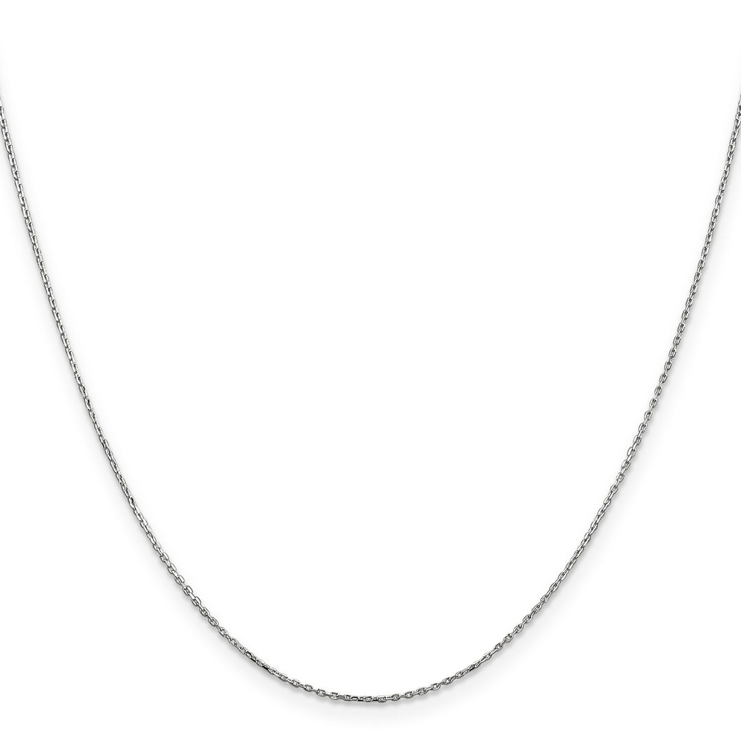 14k White Gold .8mm D/C Cable with Lobster Clasp Chain