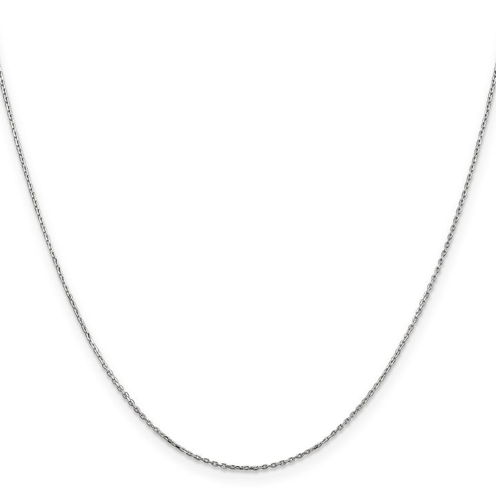 14k White Gold .8mm D/C Cable with Lobster Clasp Chain