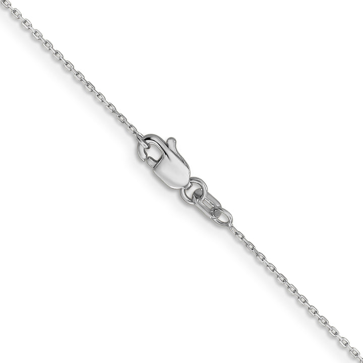 14k White Gold .8mm D/C Cable with Lobster Clasp Chain
