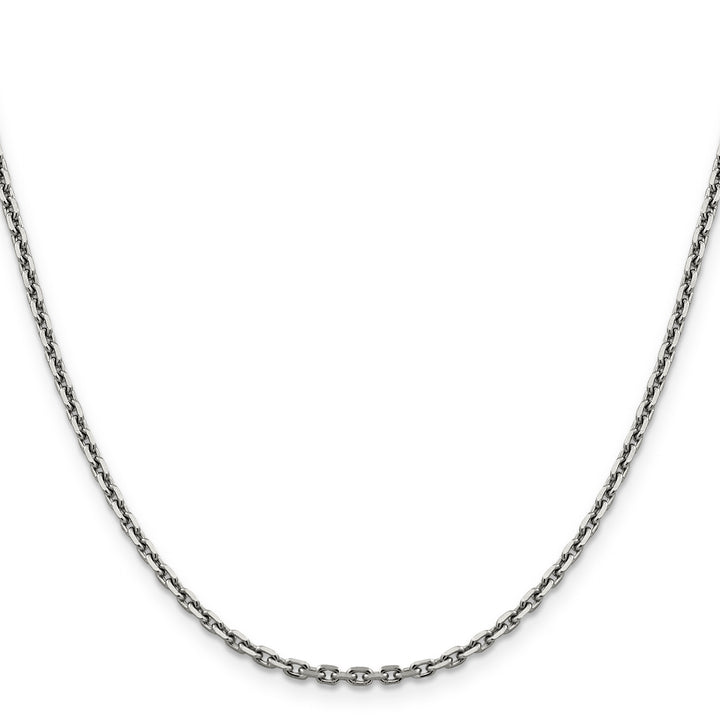 14k White Gold 2.5mm D/C Cable Chain
