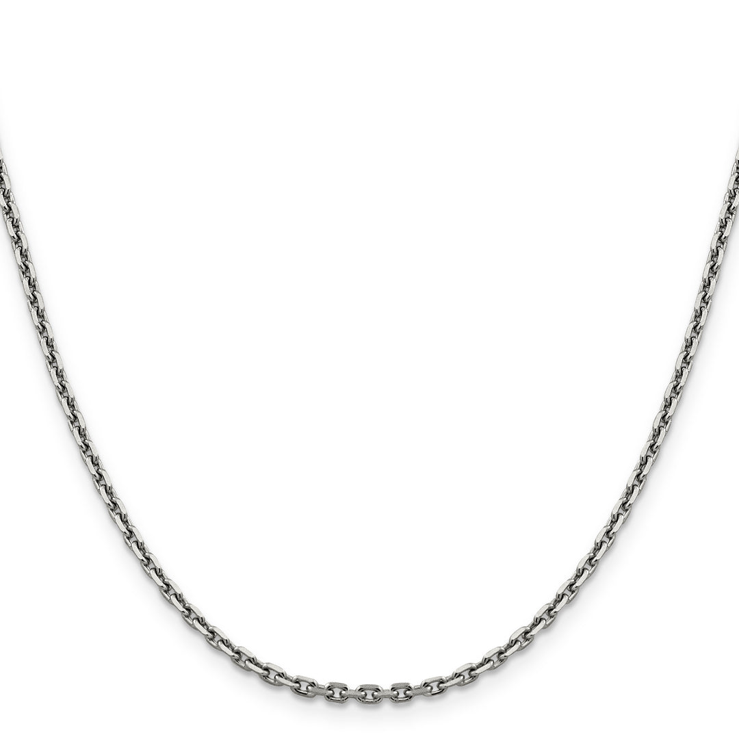 14k White Gold 2.5mm D/C Cable Chain