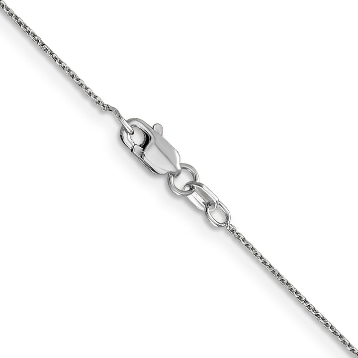 14k White Gold .8mm D/C Round Open Link Cable Chain