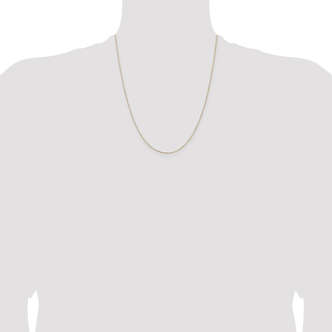 14k .5mm Box with Lobster Clasp Chain