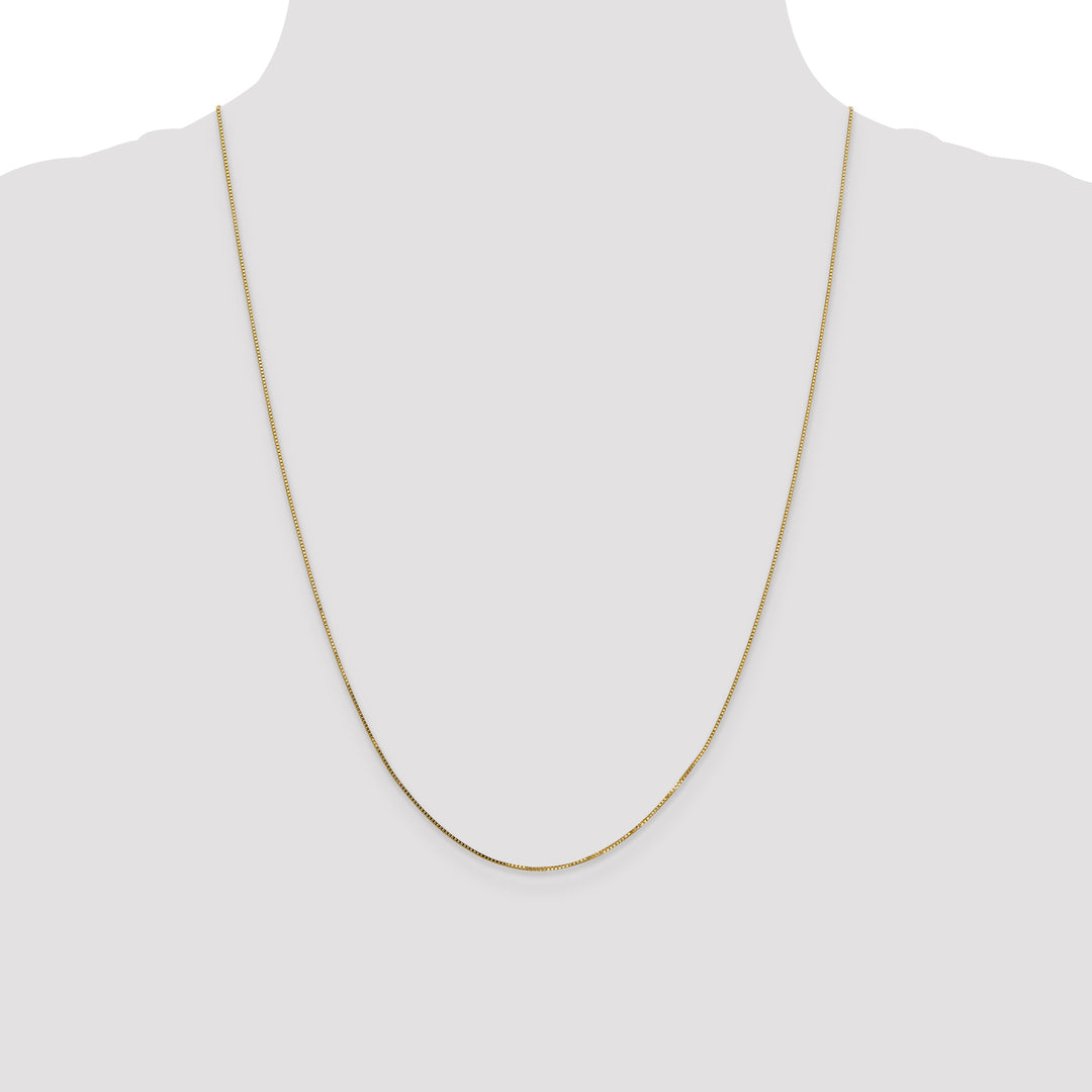 14k .7mm Box with Spring Ring Clasp Chain