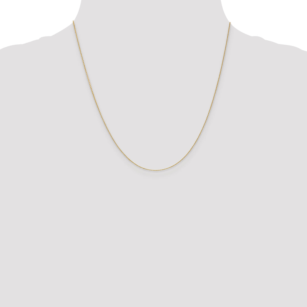 14k .65mm D/C Round Open Link Cable Chain