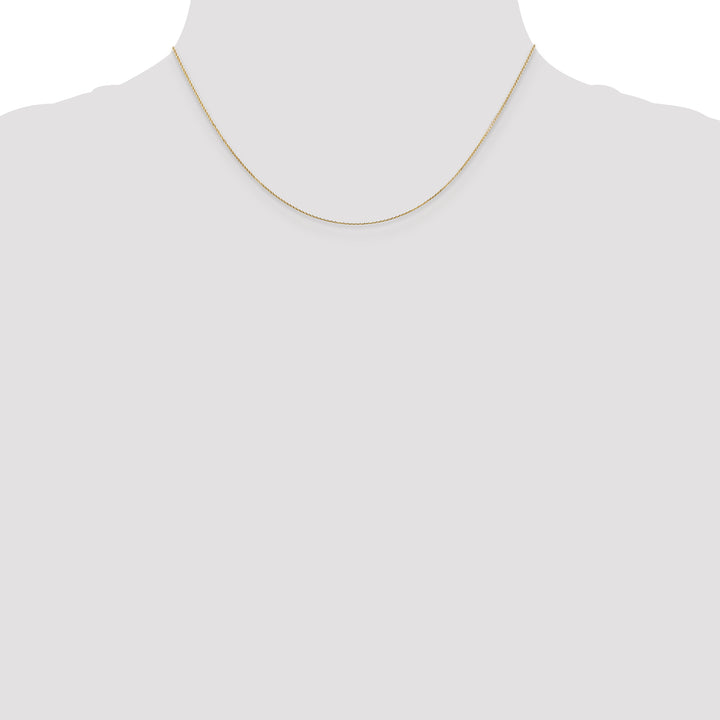 14k .8mm D/C Round Open Link Cable Chain