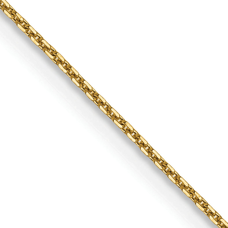 14k .8mm D/C Round Open Link Cable Chain