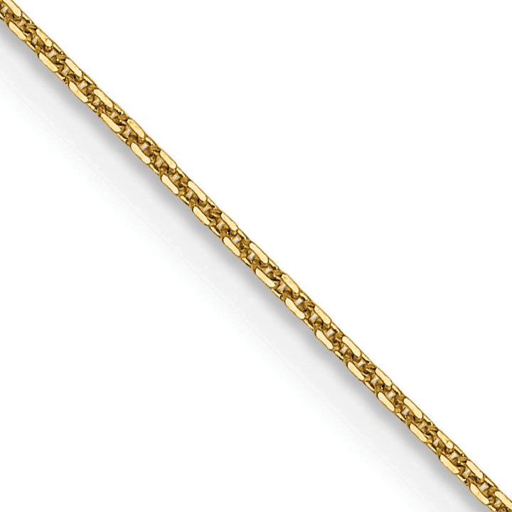 14k .8mm D/C Round Open Link Cable Chain
