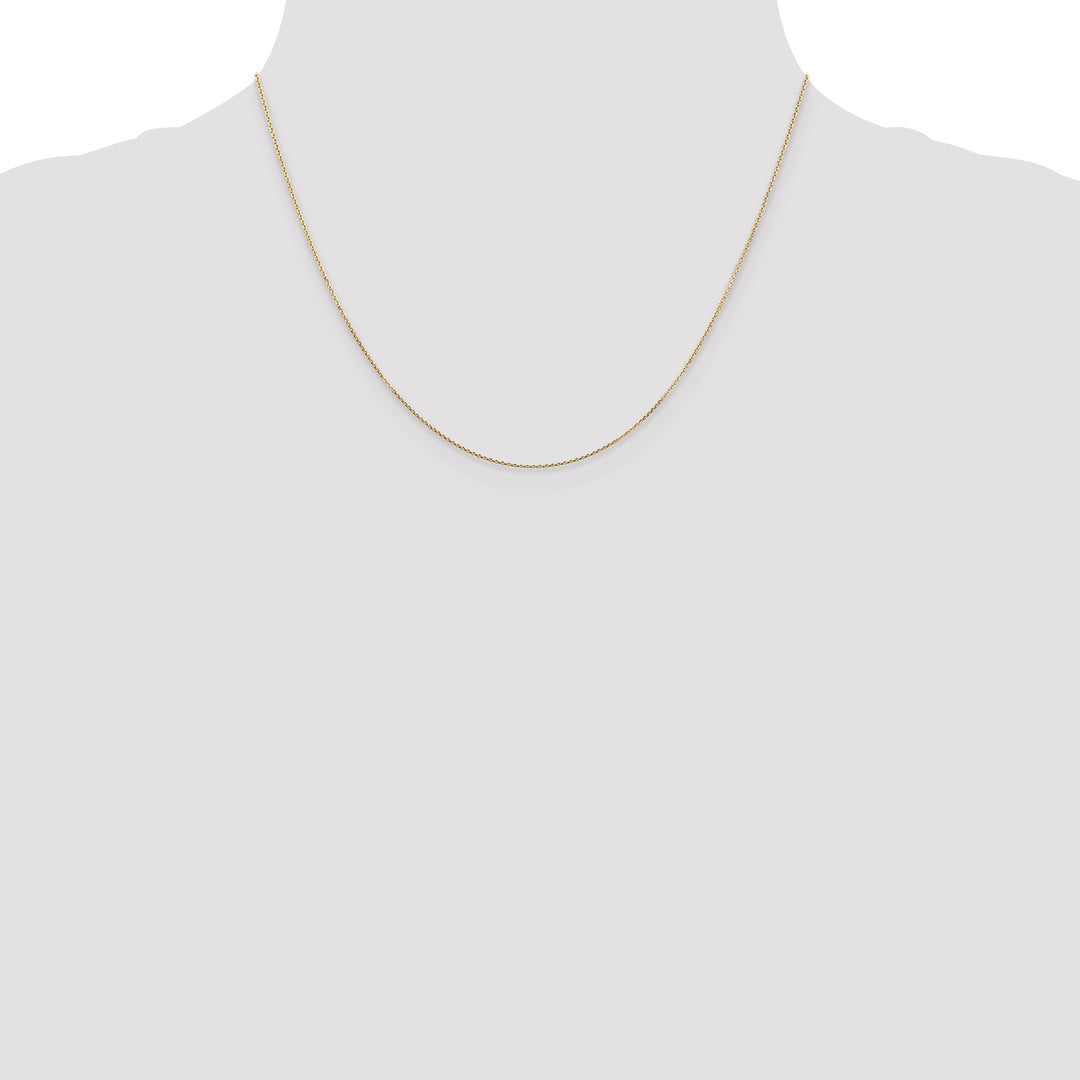 14k .8mm D/C Round Open Link Cable Chain