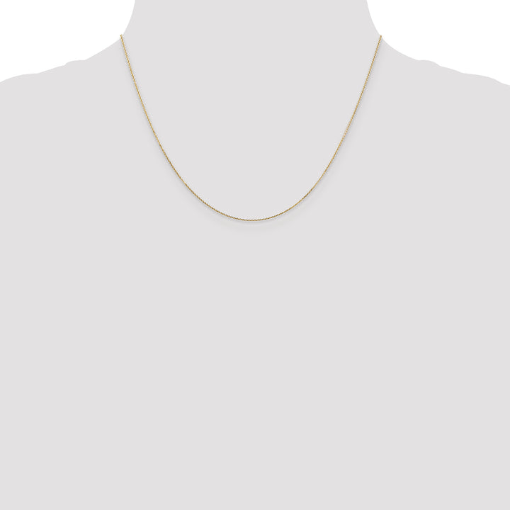 14k .8mm D/C Round Open Link Cable Chain