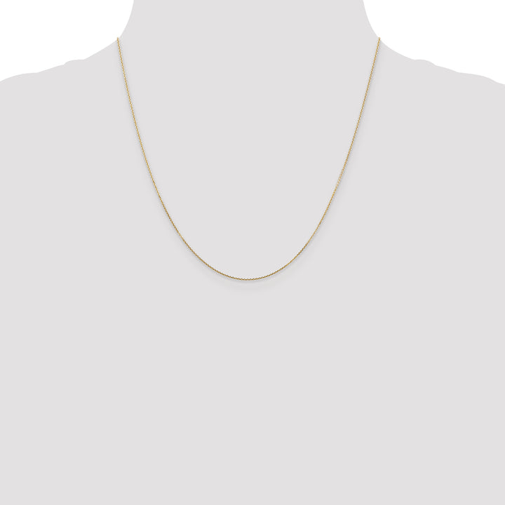 14k .8mm D/C Round Open Link Cable Chain