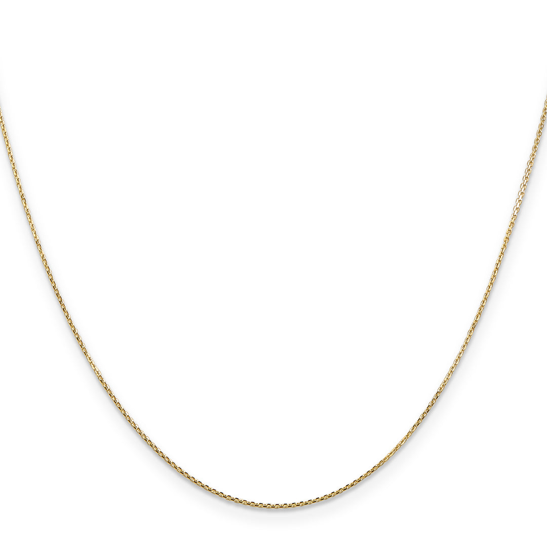 14k .8mm D/C Round Open Link Cable Chain