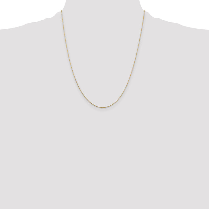14k .8mm D/C Round Open Link Cable Chain