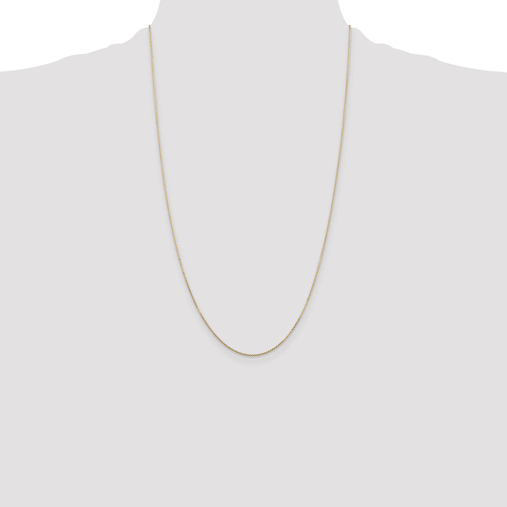 14k .8mm D/C Round Open Link Cable Chain