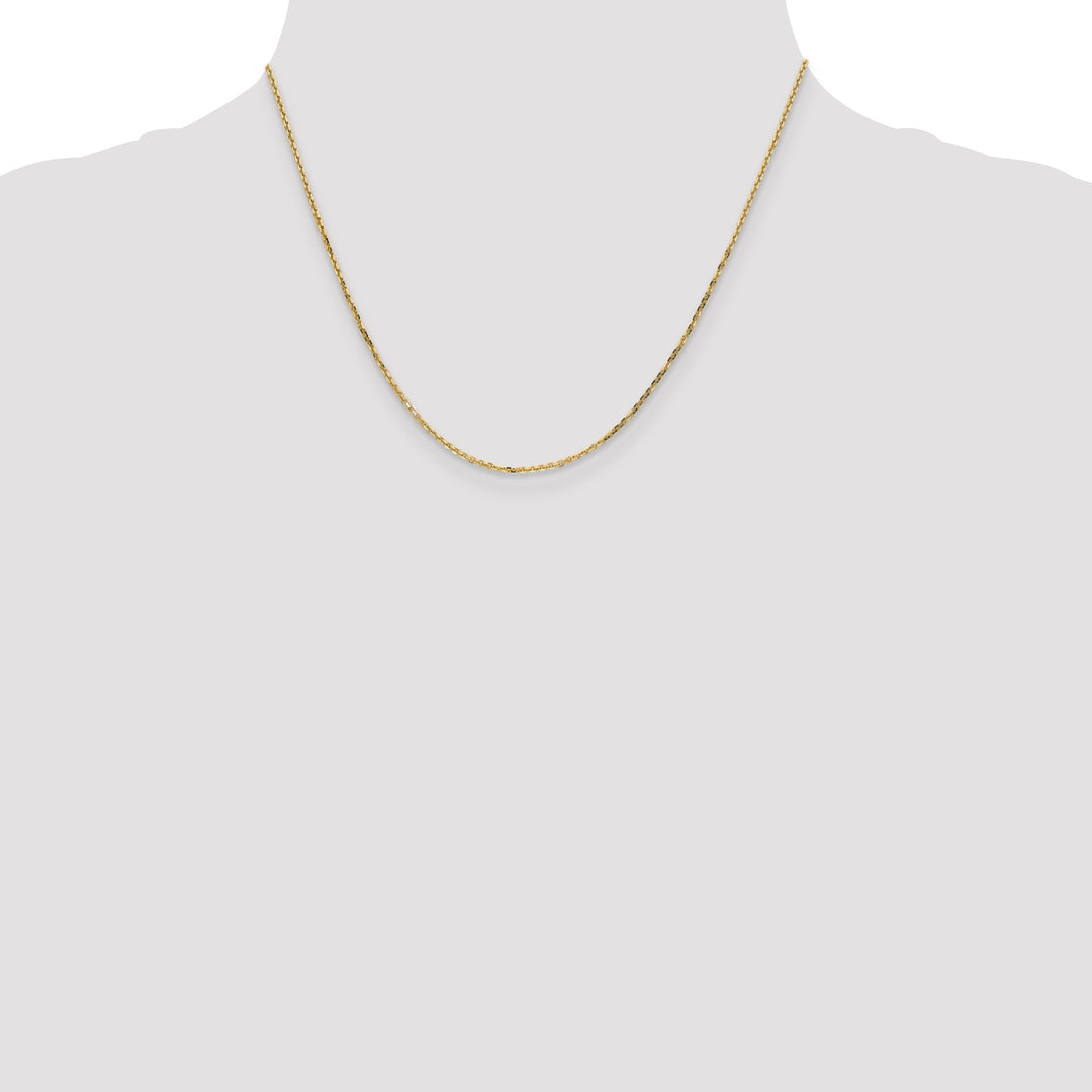 14k 1.4mm D/C Round Open Link Cable Chain