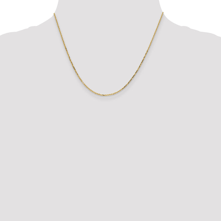 14k 1.4mm D/C Round Open Link Cable Chain