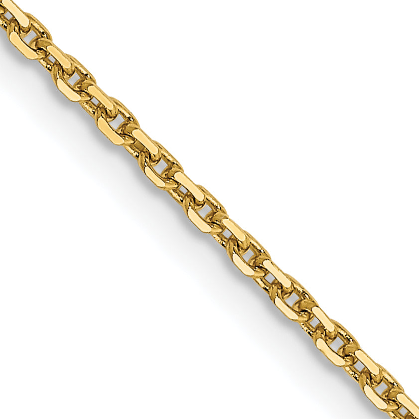 14k 1.4mm D/C Round Open Link Cable Chain