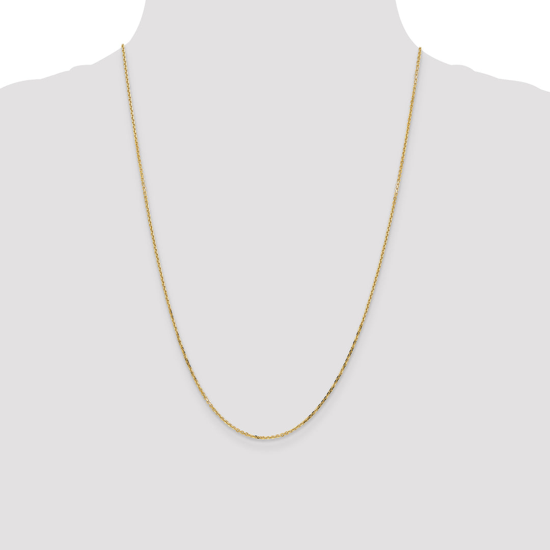14k 1.4mm D/C Round Open Link Cable Chain