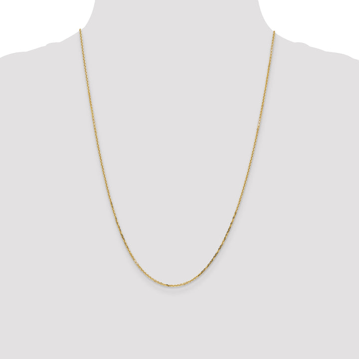 14k 1.4mm D/C Round Open Link Cable Chain