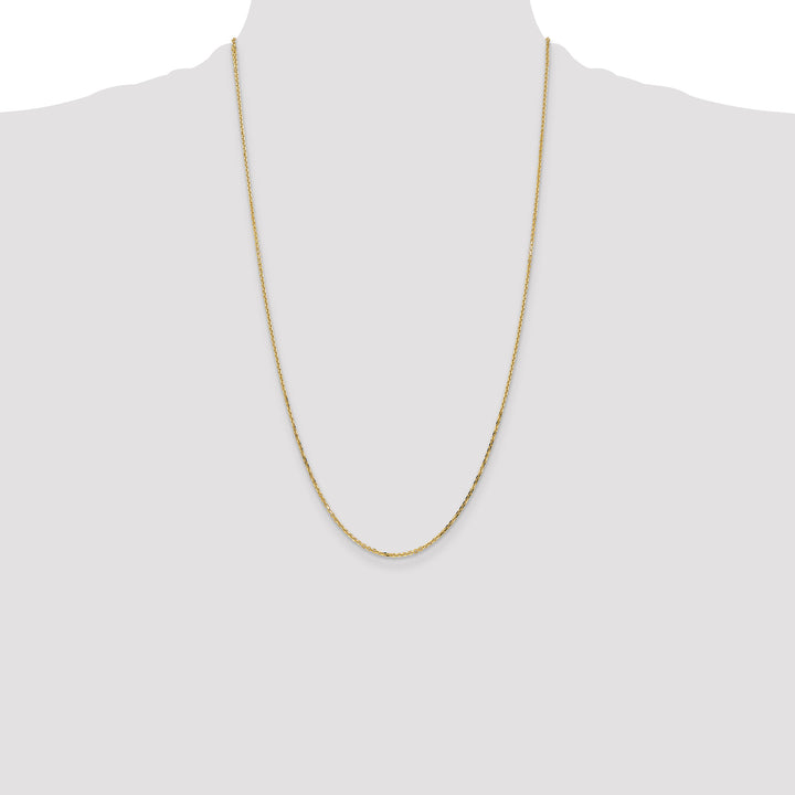 14k 1.4mm D/C Round Open Link Cable Chain