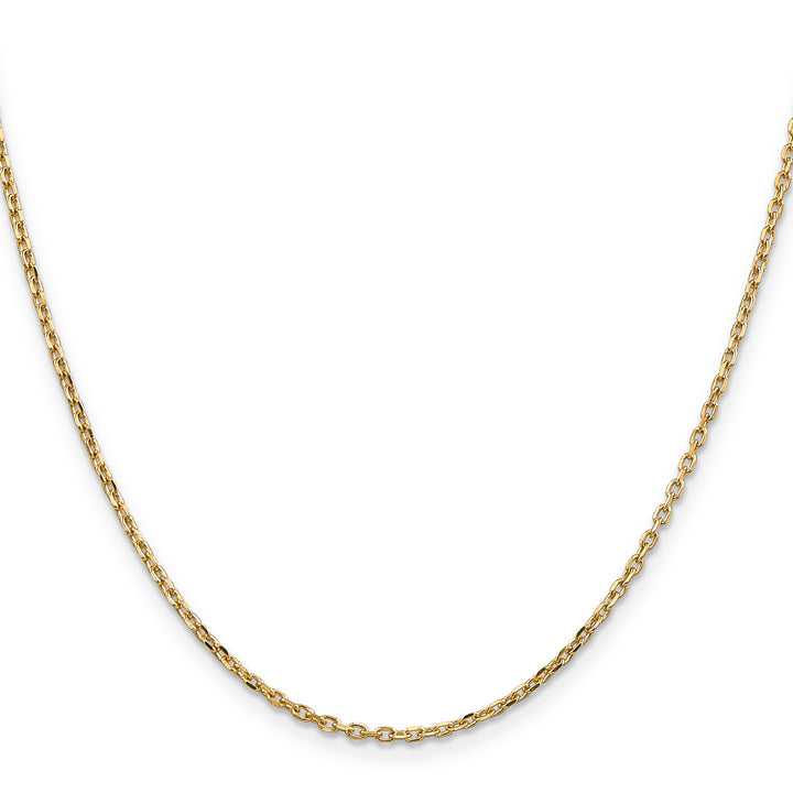 14k 1.8mm D/C Round Open Link Cable Chain