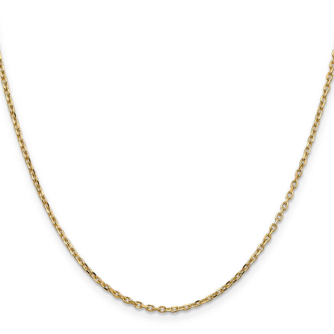 14k 1.8mm D/C Round Open Link Cable Chain