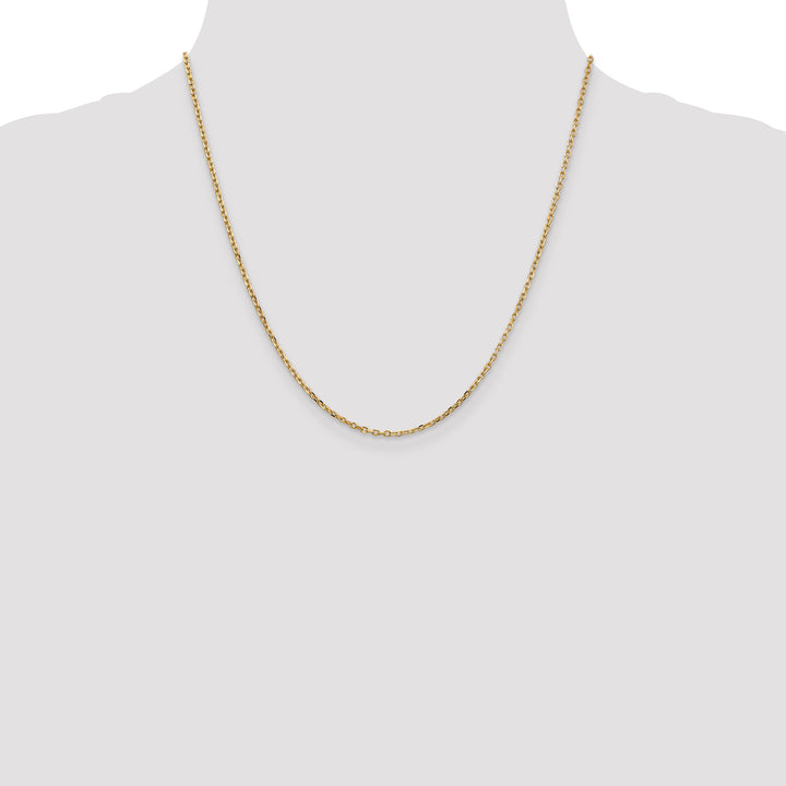 14k 1.8mm D/C Round Open Link Cable Chain