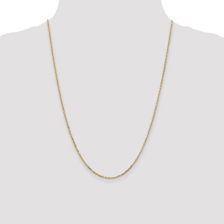 14k 1.8mm D/C Round Open Link Cable Chain