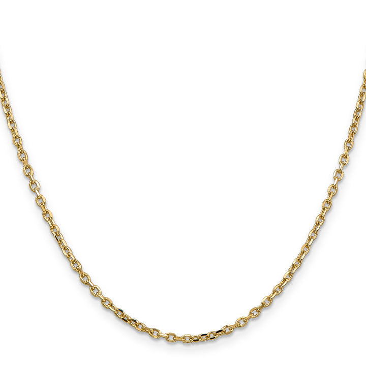 14k 2.2mm D/C Round Open Link Cable Chain