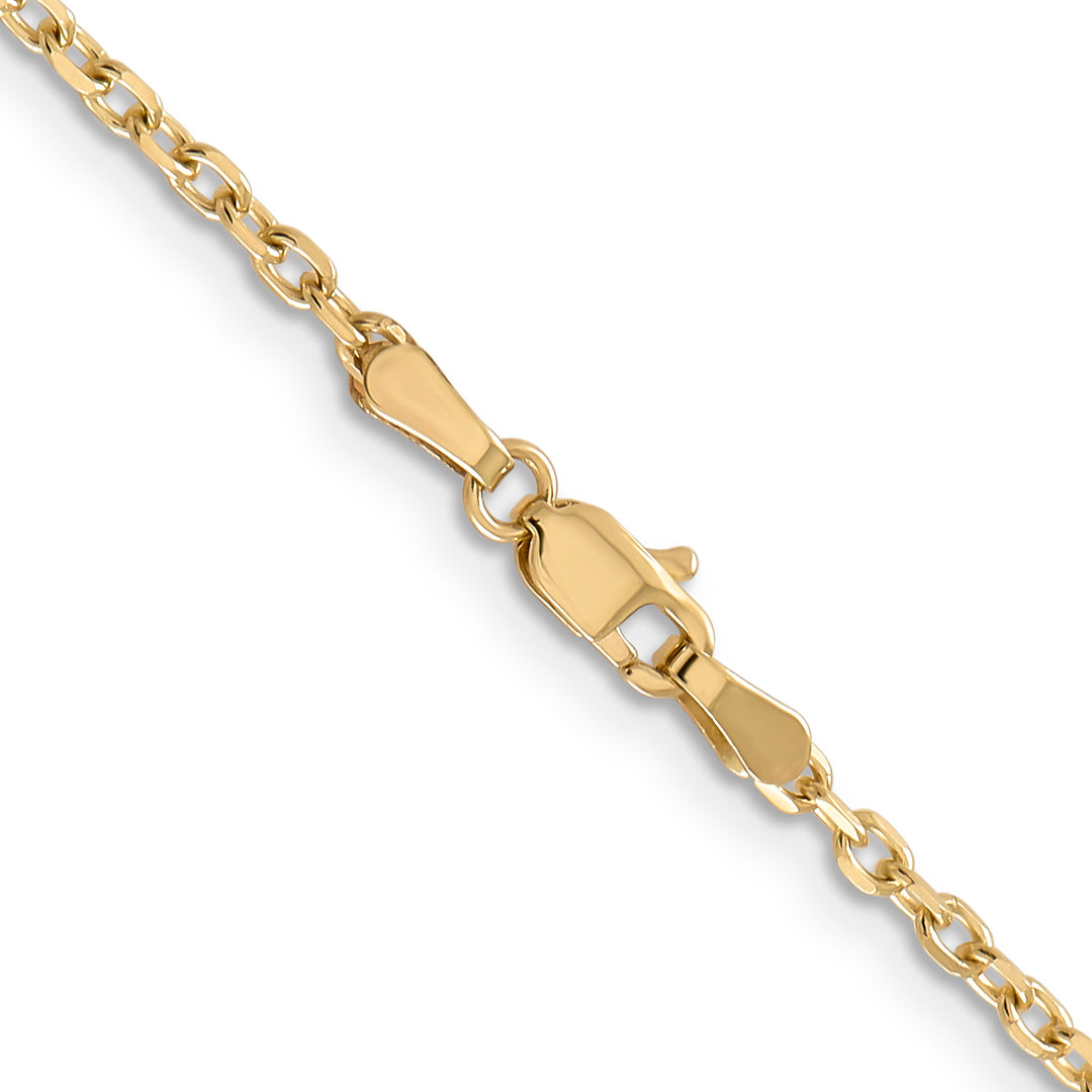 14k 2.2mm D/C Round Open Link Cable Chain