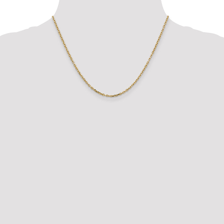 14k 2.2mm D/C Round Open Link Cable Chain