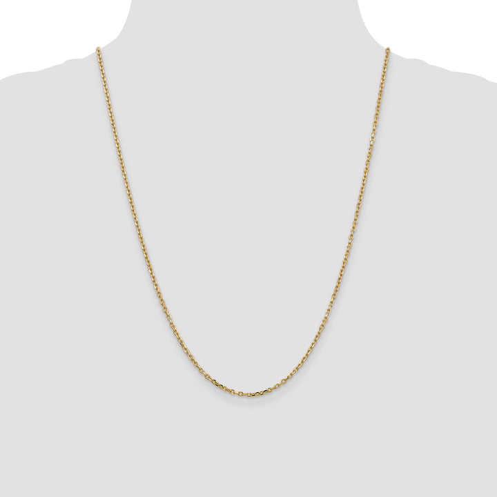 14k 2.2mm D/C Round Open Link Cable Chain
