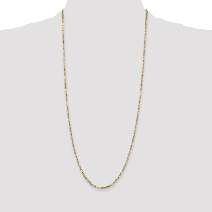 14k 2.2mm D/C Round Open Link Cable Chain