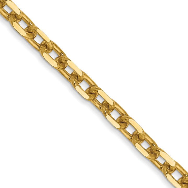 14k 3mm D/C Round Open Link Cable Chain