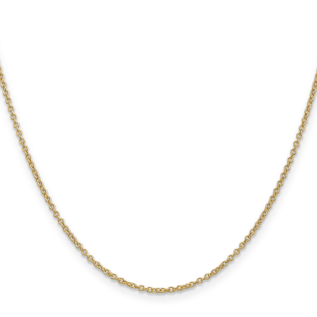 14k 1.4mm Round Open Wide Link Cable Chain