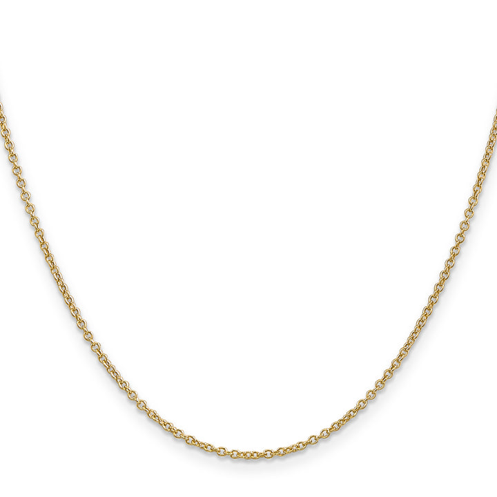 14k 1.4mm Round Open Wide Link Cable Chain