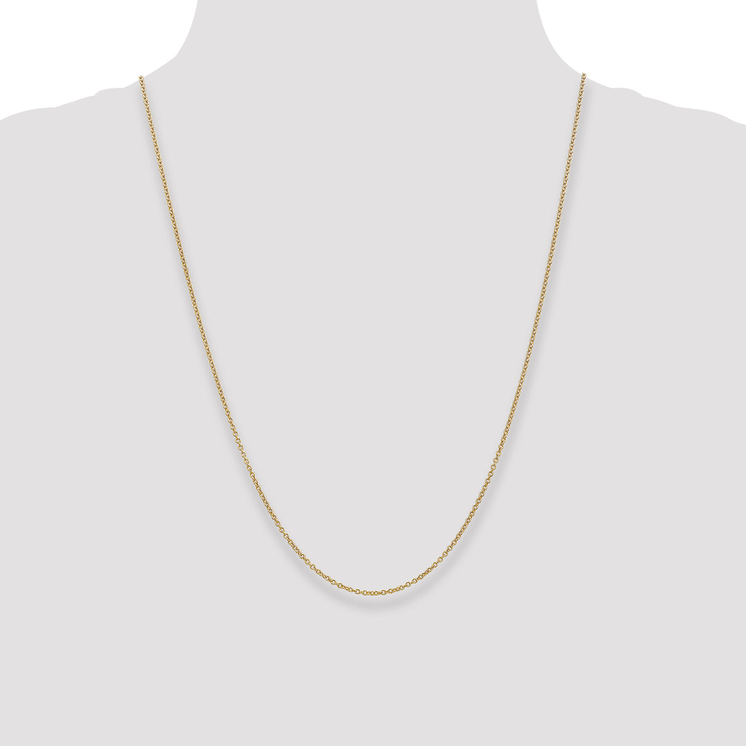 14k 1.4mm Round Open Wide Link Cable Chain