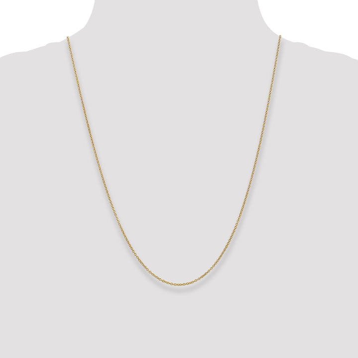 14k 1.4mm Round Open Wide Link Cable Chain