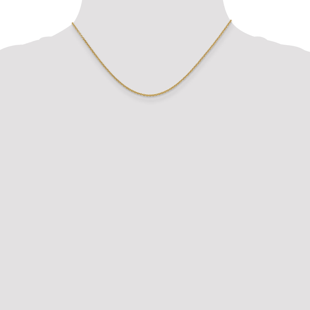 14k 1.6mm Round Open Link Cable Chain