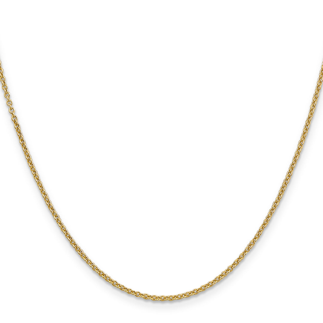 14k 1.6mm Round Open Link Cable Chain