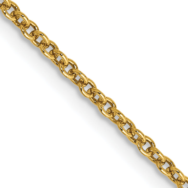 14k 1.6mm Round Open Link Cable Chain