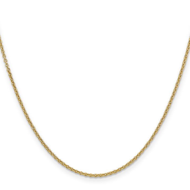 14k 1.6mm Round Open Link Cable Chain
