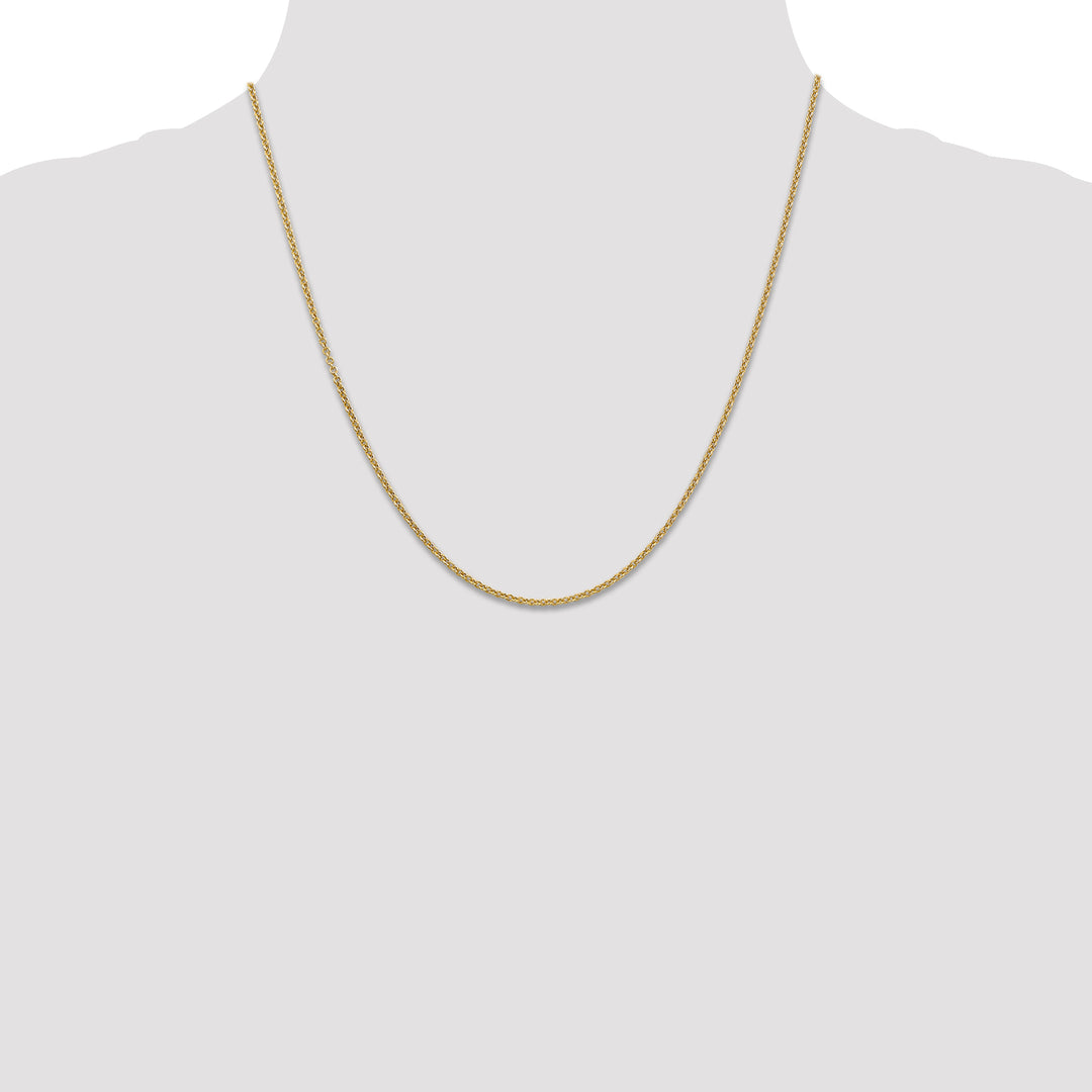 14k 1.6mm Round Open Link Cable Chain