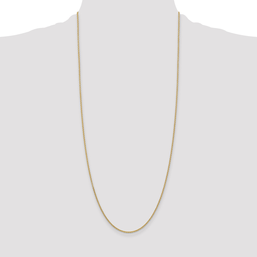 14k 1.6mm Round Open Link Cable Chain