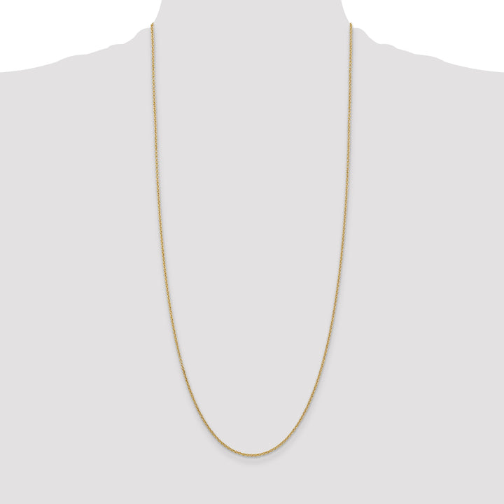 14k 1.6mm Round Open Link Cable Chain