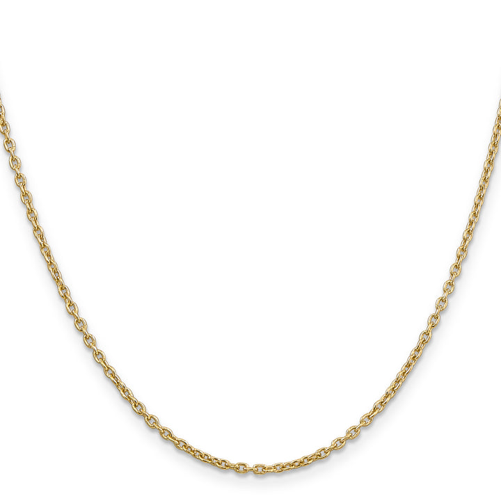 14k 2mm Round Open Link Cable Chain