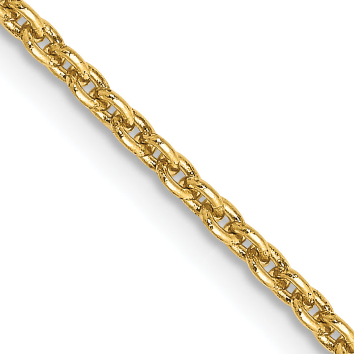 14k 2mm Round Open Link Cable Chain