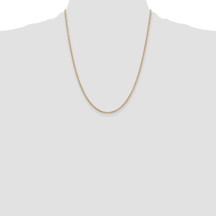 14k 2mm Round Open Link Cable Chain