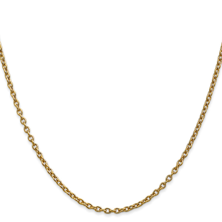 14k 2.4mm Round Open Link Cable Chain
